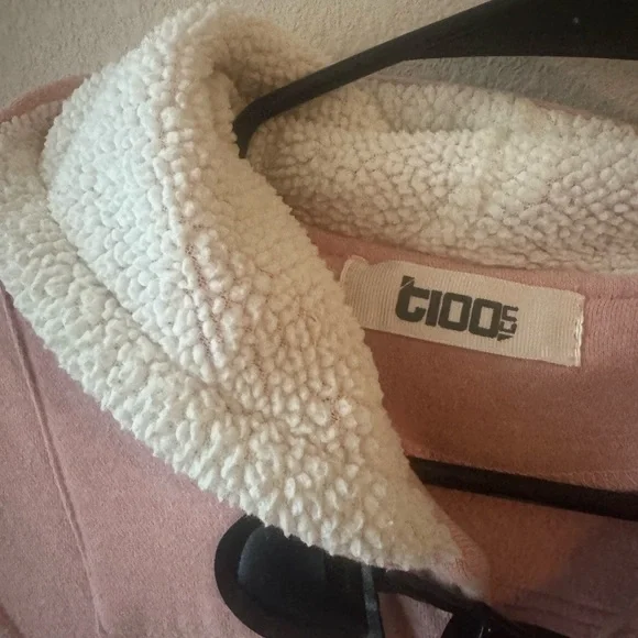 Pink Toggle Teddy Jacket for Women - Picture 4 of 8